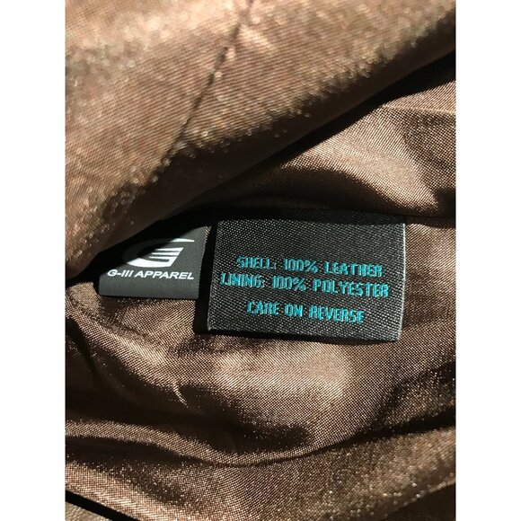 Siena Studio Women's Brown Zip Studded Leather Moto Jacket - Picture 4 of 9